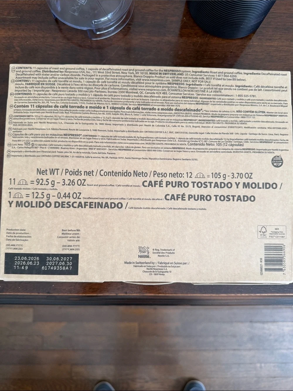 2022 Nespresso VertuoPlus Deluxe Matte Black Accessories and Current Sampler
